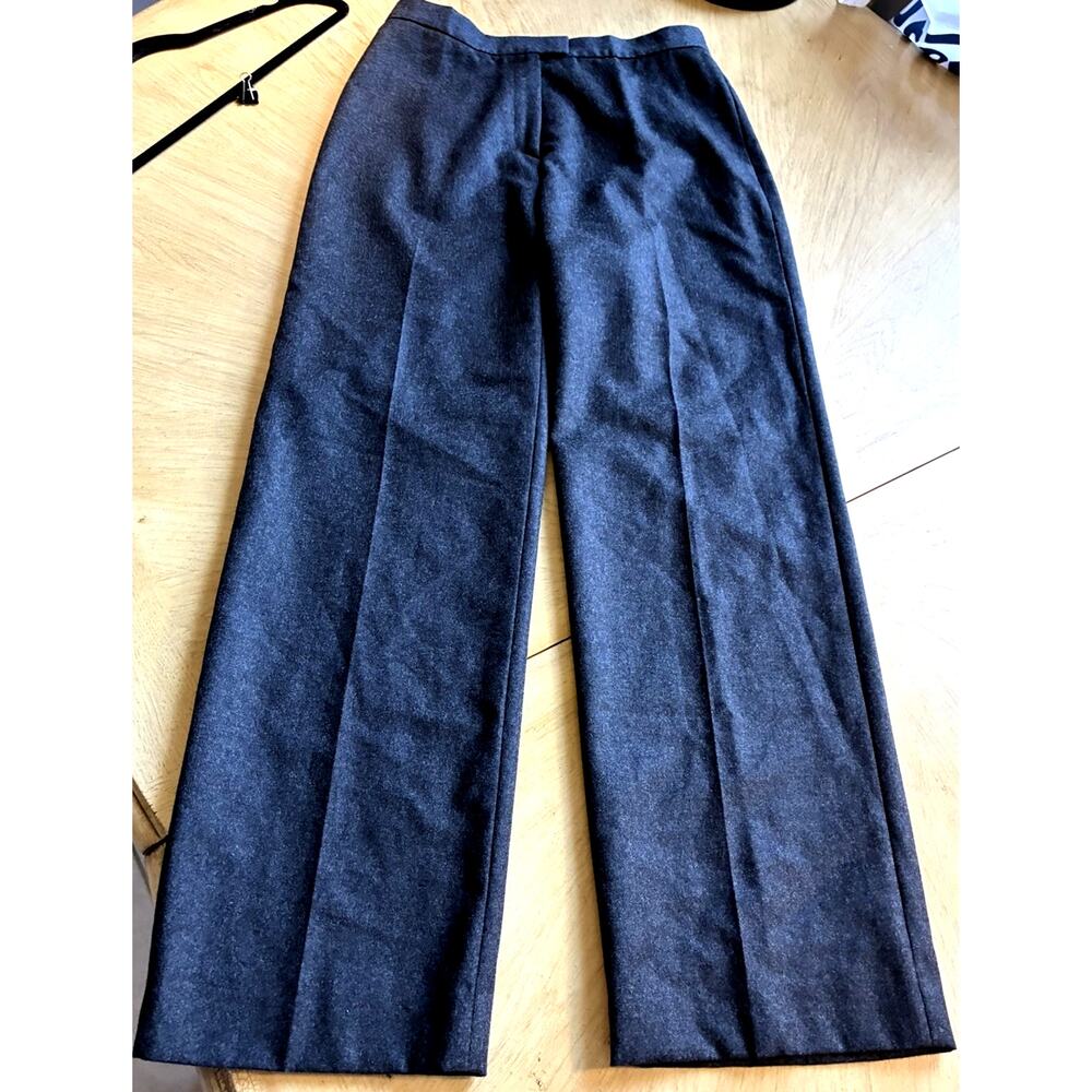 VTG Bernard Zins Cashmere Wool Pleated Trousers Women 6 Wide Leg Gray Saks Fifth